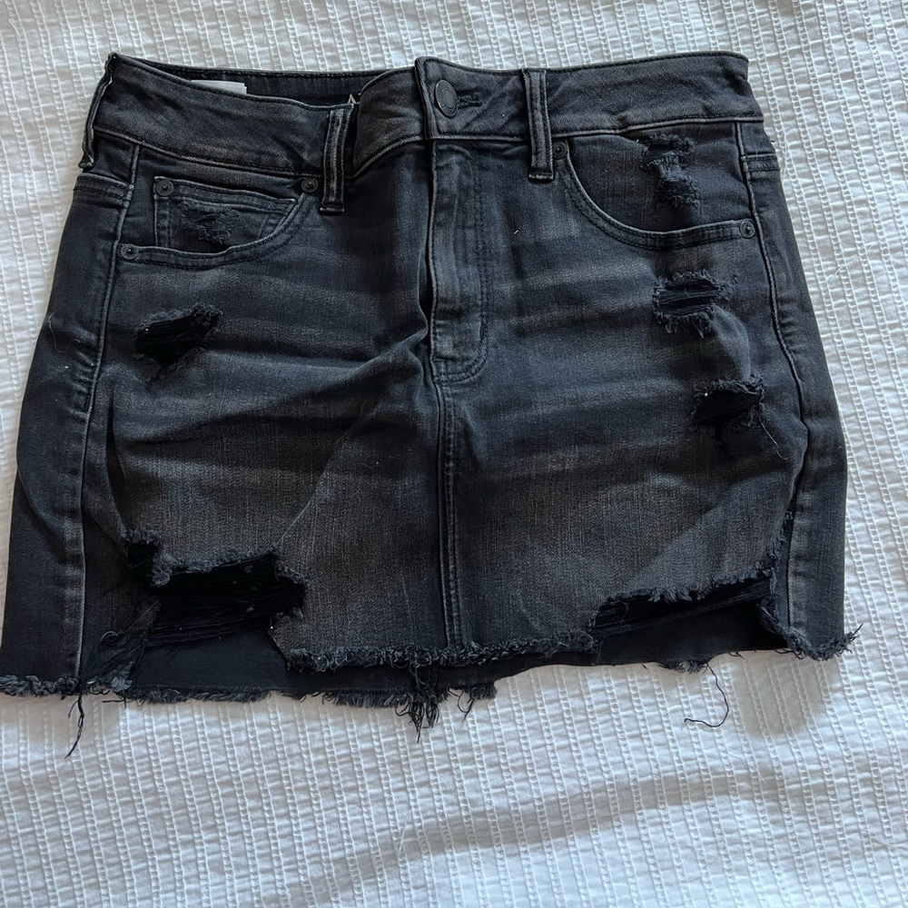 Black Super Stretch Mini Skirt